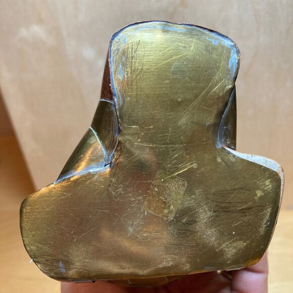 Vintage Tonala Cobalt Blue Toucan with Brass Overlay - Picture 10 of 10